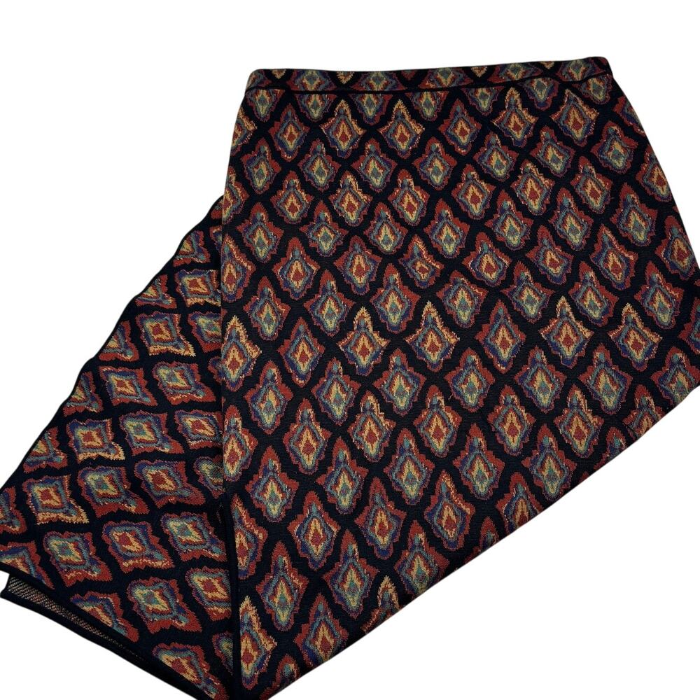 Peruvian Connection Artsy Multicolor Boho Wool Knit Maxi Skirt Women's Size XL